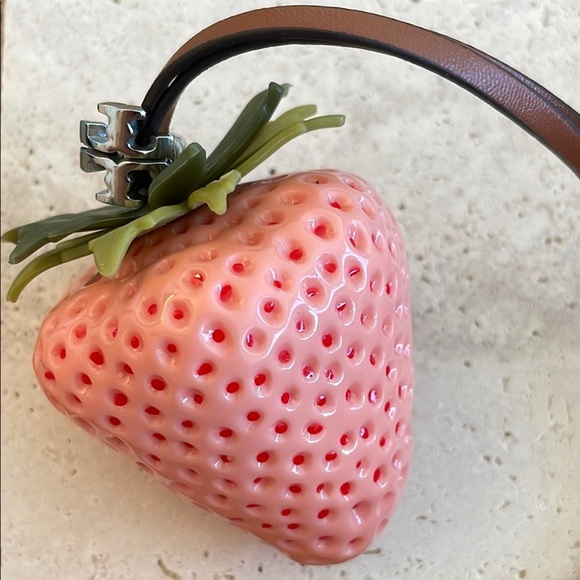 Tory Burch Accessories - Tory Burch Strawberry Bag Charm Whimsical Novelty Designer Keychain Accessory